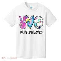 Peace Love Soccer Tie Dye Cute Soccer Lovers Kids T-Shirt thumb 0