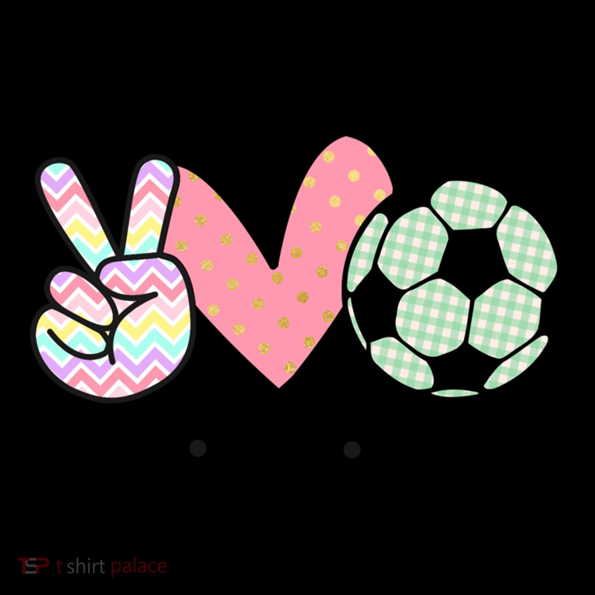 Peace Love Soccer Cute Pastel N Great Gift Coffee Mug