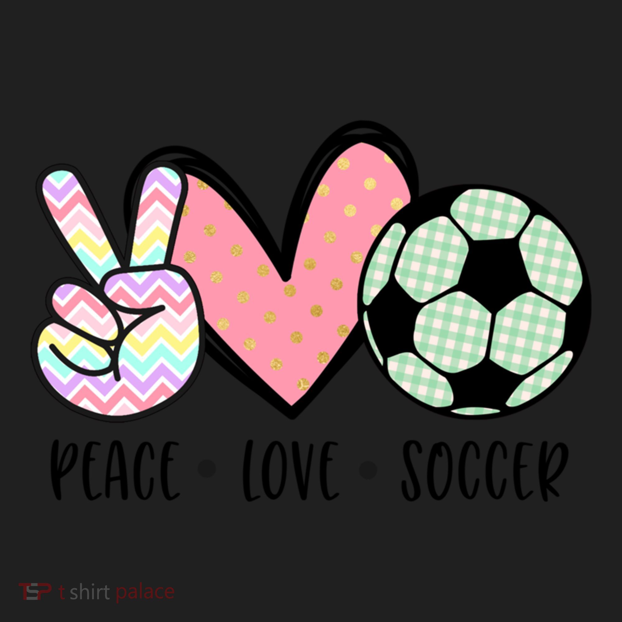 Peace Love Soccer Cute Pastel N Great Gift Beanie