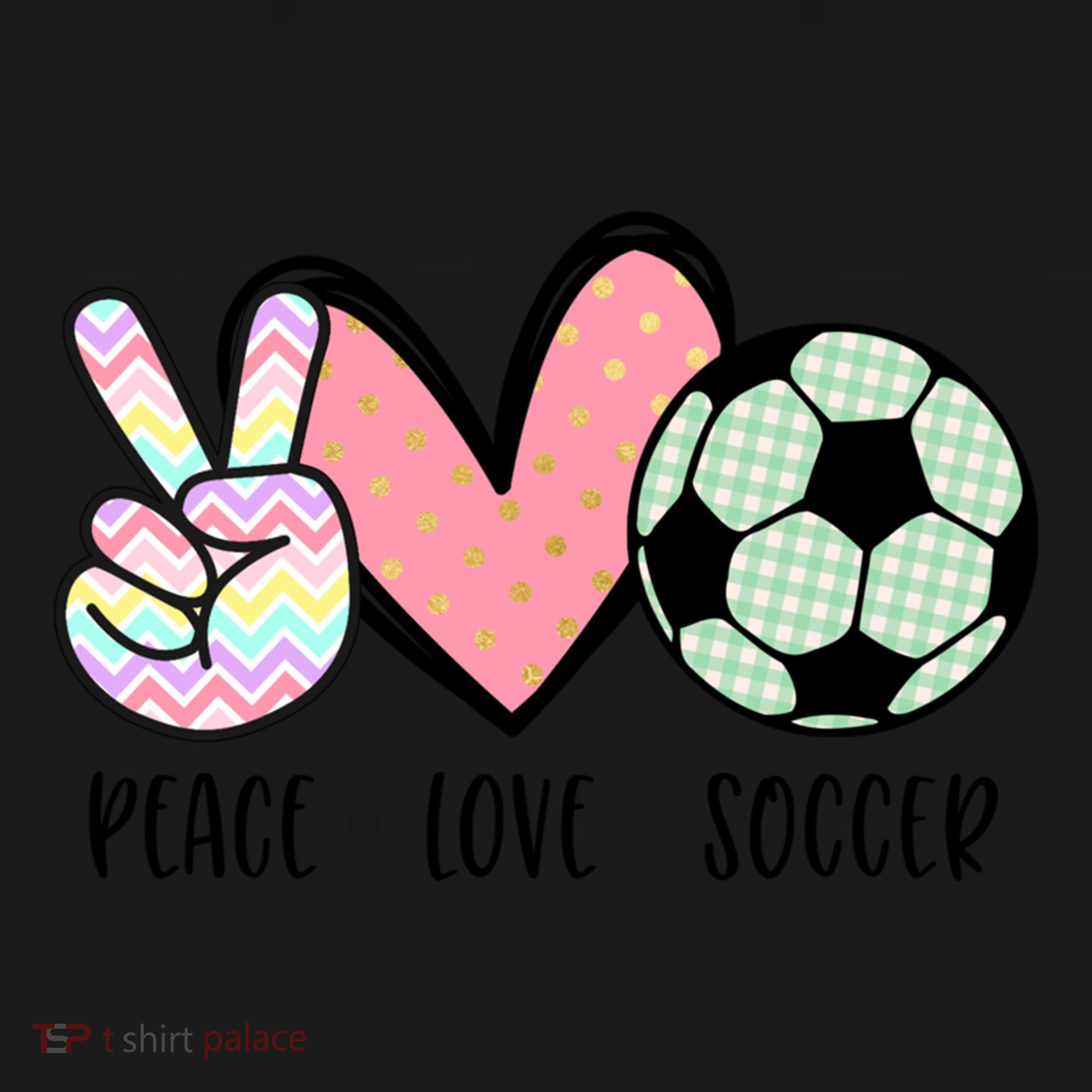 Peace Love Soccer Cute Pastel N Great Gift Women's Hoodie