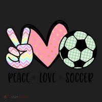 Peace Love Soccer Cute Pastel N Great Gift Hat thumb 2