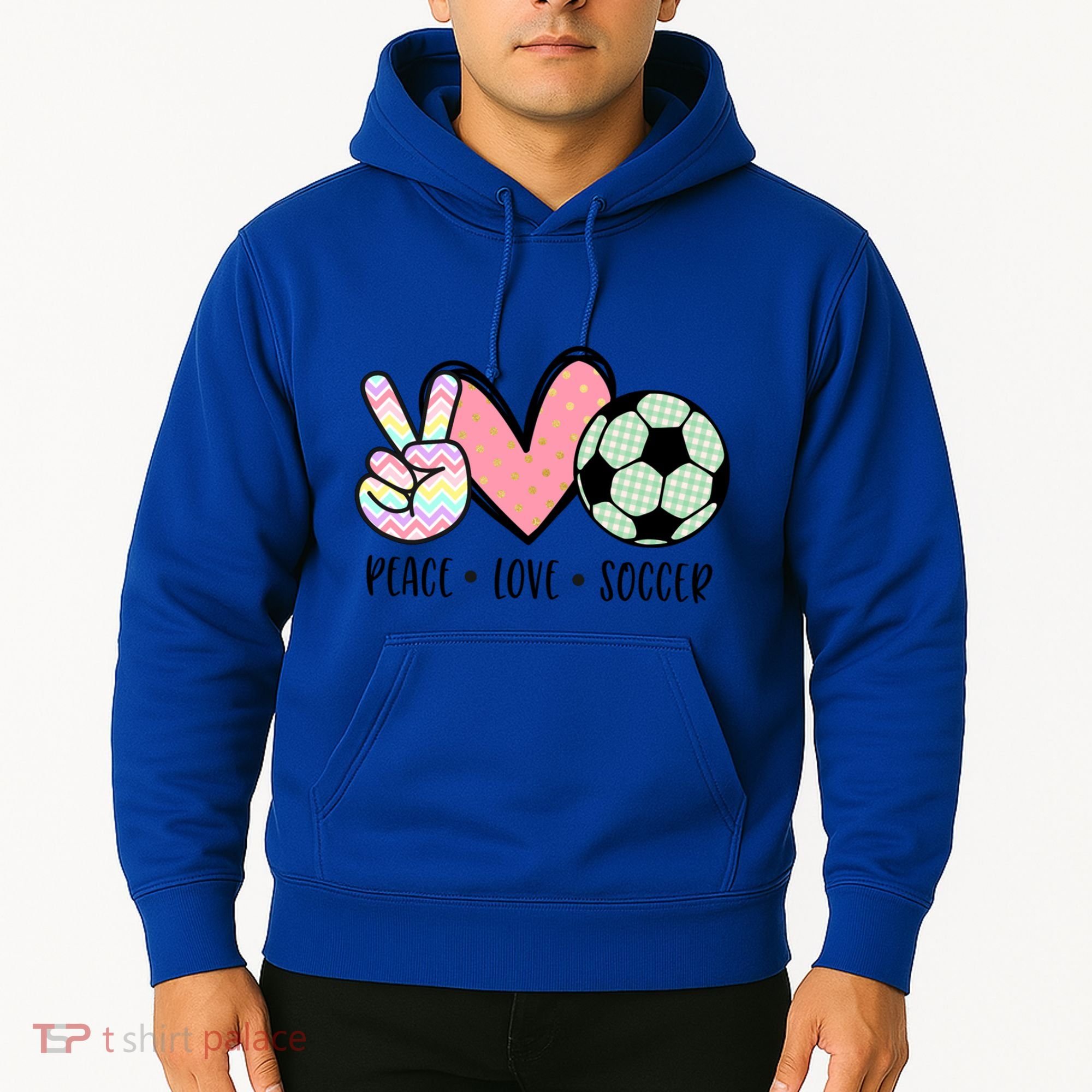 Peace Love Soccer Cute Pastel N Great Gift Hoodie