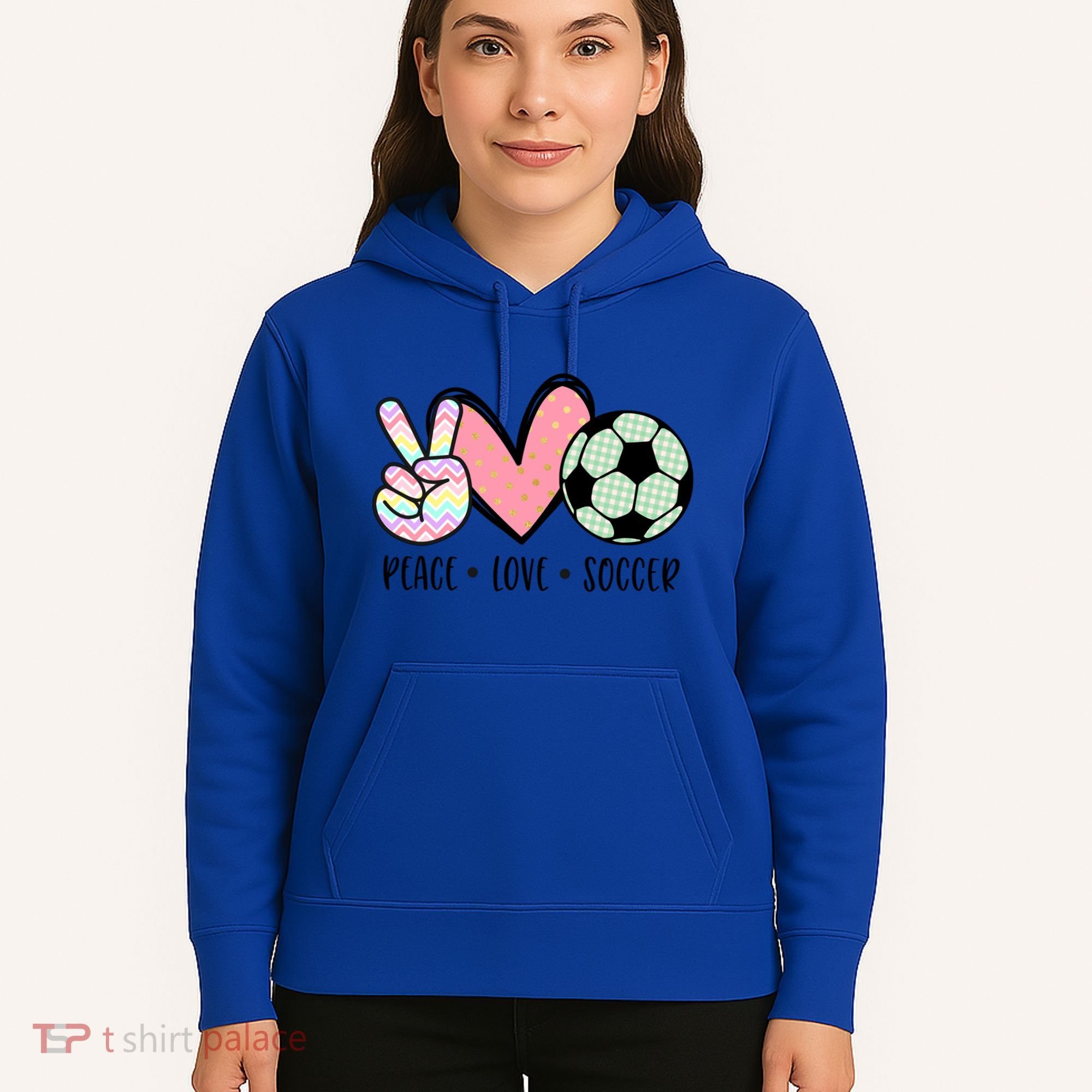 Peace Love Soccer Cute Pastel N Great Gift Hoodie