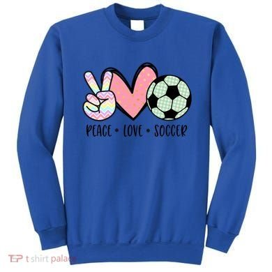 Peace Love Soccer Cute Pastel N Great Gift Sweatshirt