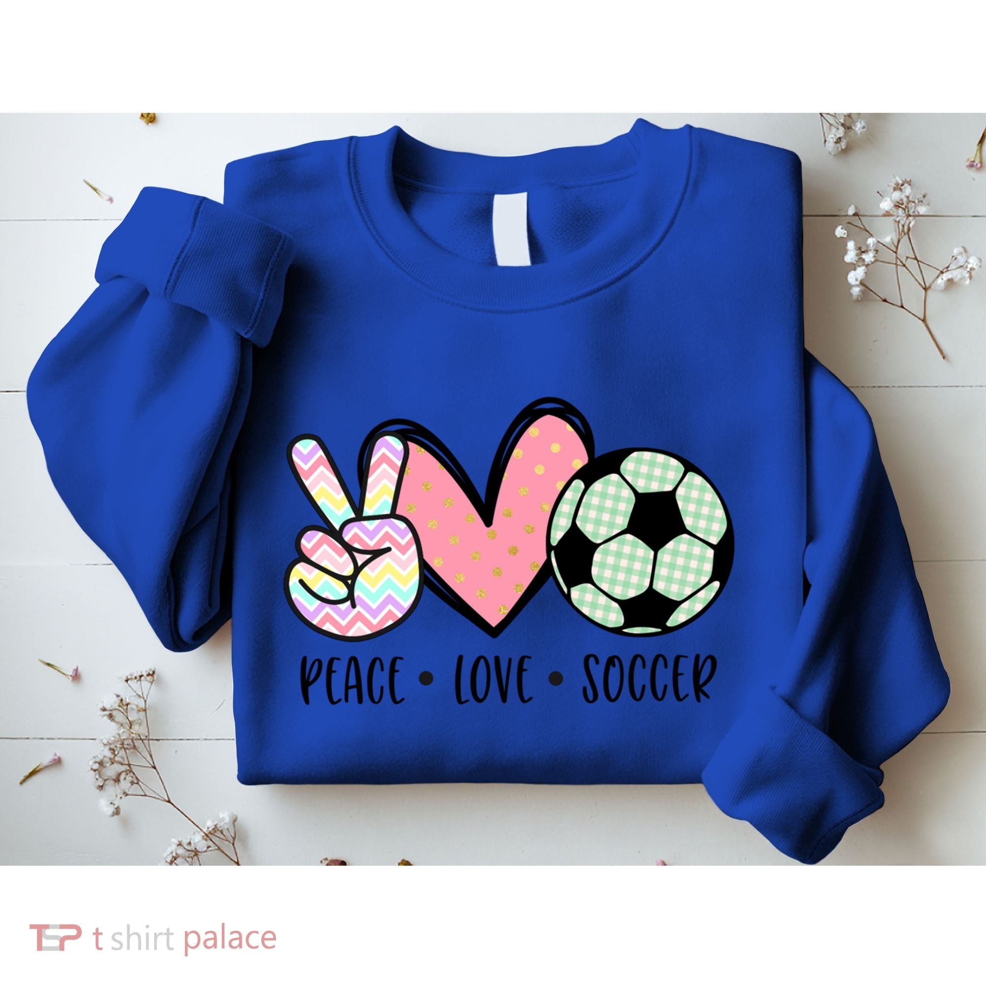 Peace Love Soccer Cute Pastel N Great Gift Sweatshirt