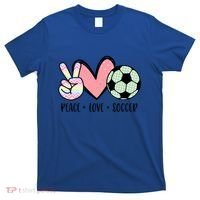 Peace Love Soccer Cute Pastel N Great Gift T-Shirt thumb 0
