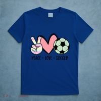 Peace Love Soccer Cute Pastel N Great Gift T-Shirt thumb 5