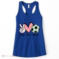 Peace Love Soccer Cute Pastel N Great Gift Women's Tank Top thumb 0