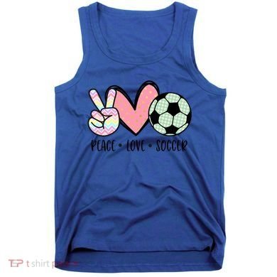 Peace Love Soccer Cute Pastel N Great Gift Tank Top