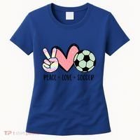 Peace Love Soccer Cute Pastel N Great Gift Women's T-Shirt thumb 0