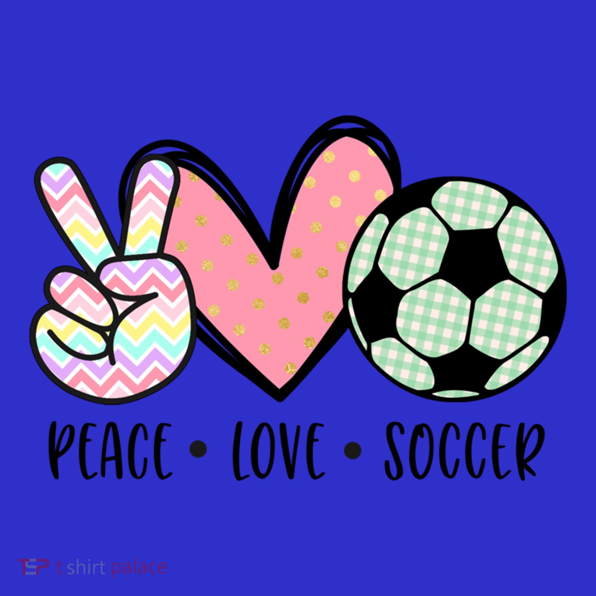 Peace Love Soccer Cute Pastel N Great Gift Kids Sweatshirt