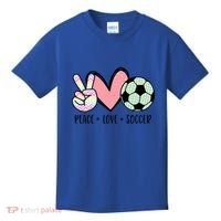 Peace Love Soccer Cute Pastel N Great Gift Kids T-Shirt thumb 0
