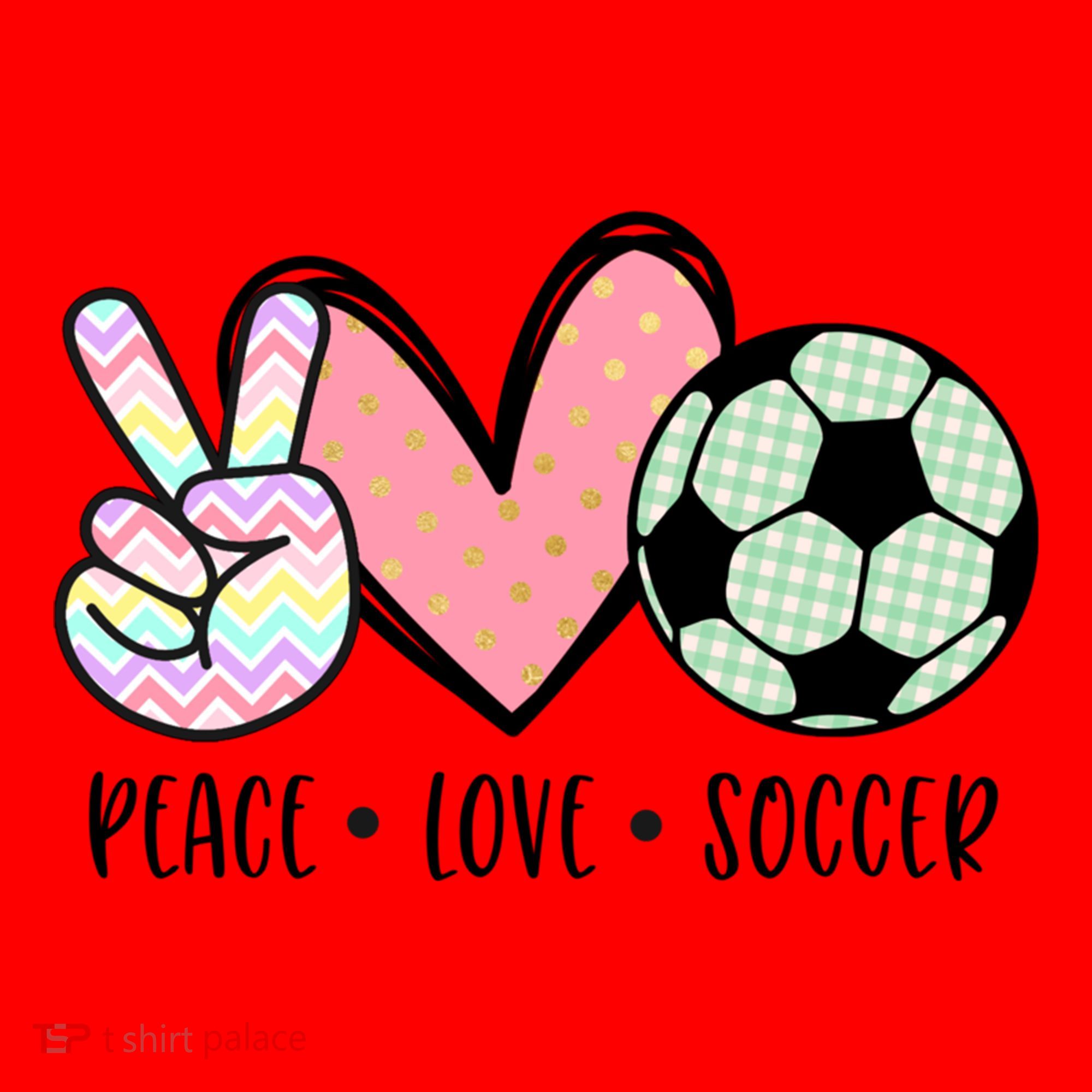 Peace Love Soccer Cute Pastel N Great Gift Santa Hat
