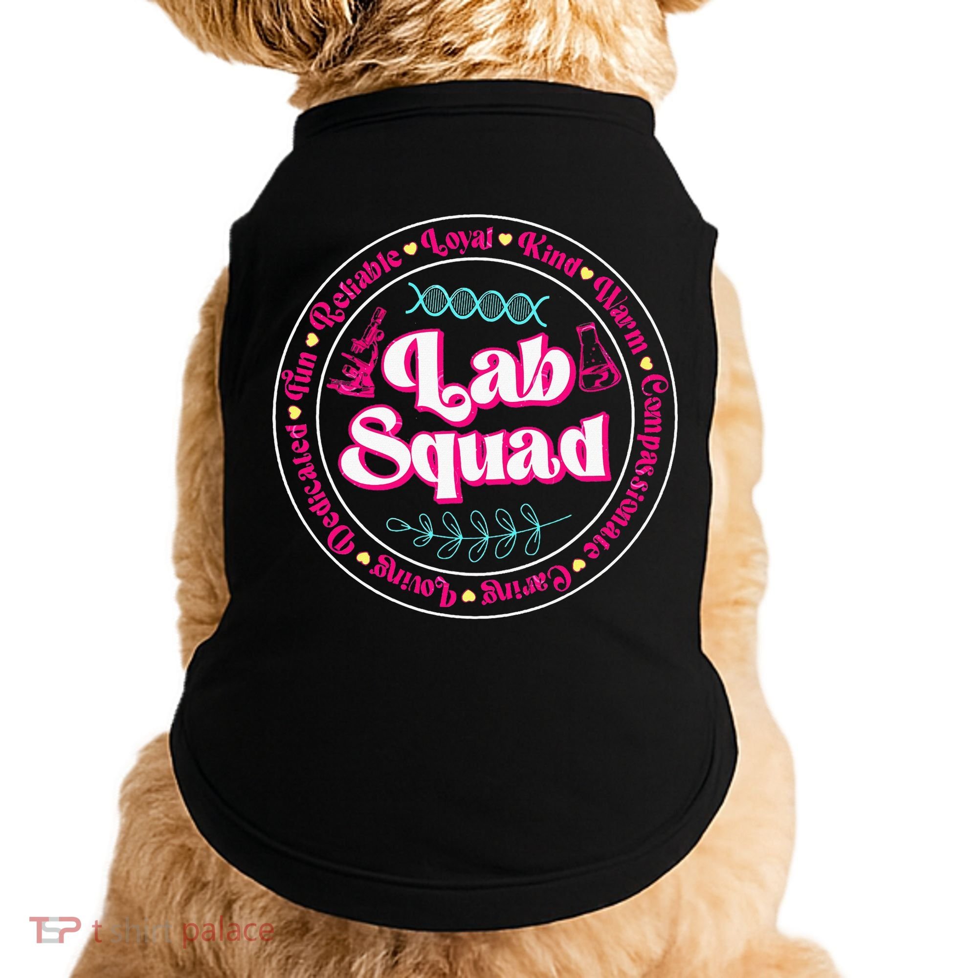 Pink Lab Squad Lab Scientist Microbiologist Doggie Tank