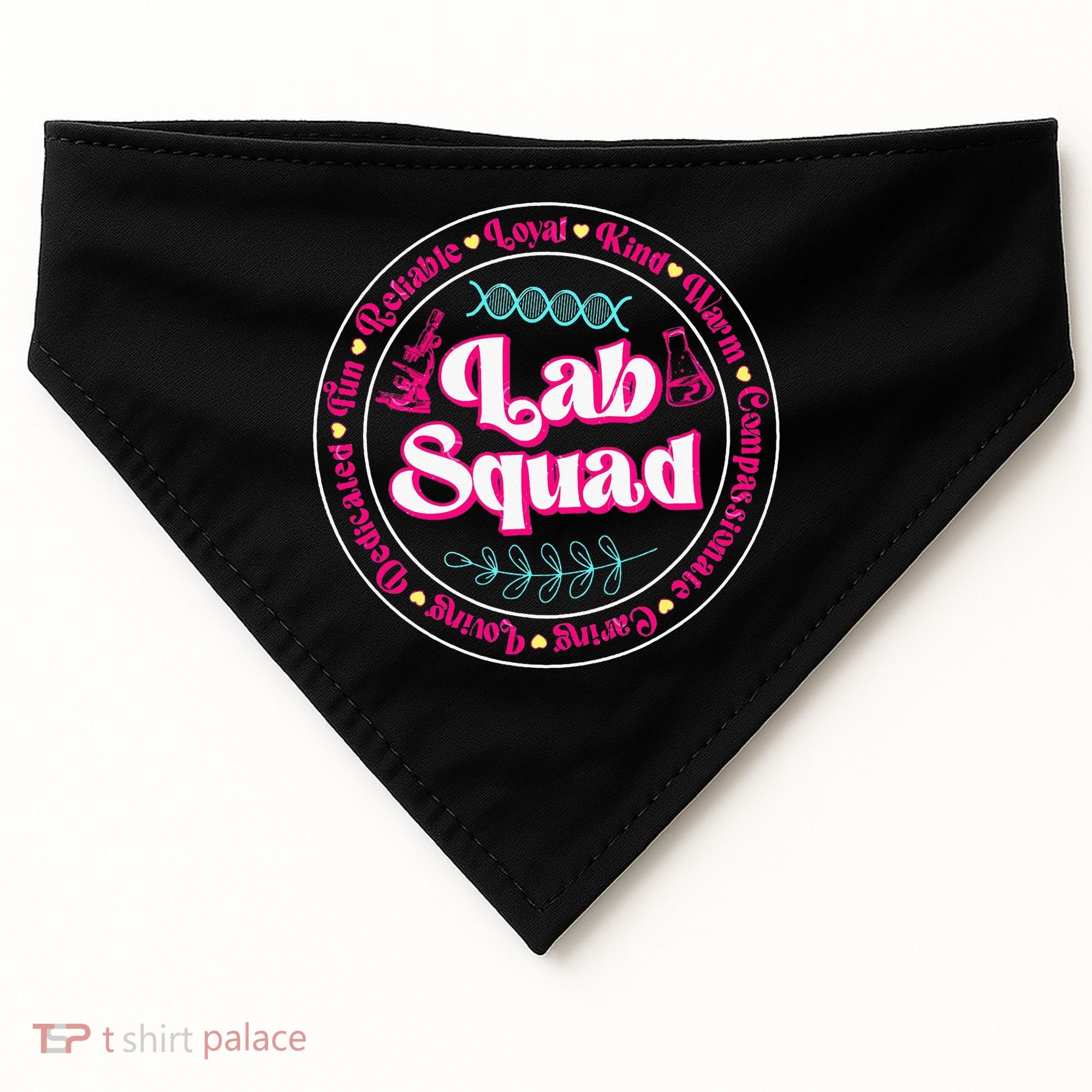 Pink Lab Squad Lab Scientist Microbiologist USA-Made Doggie Bandana