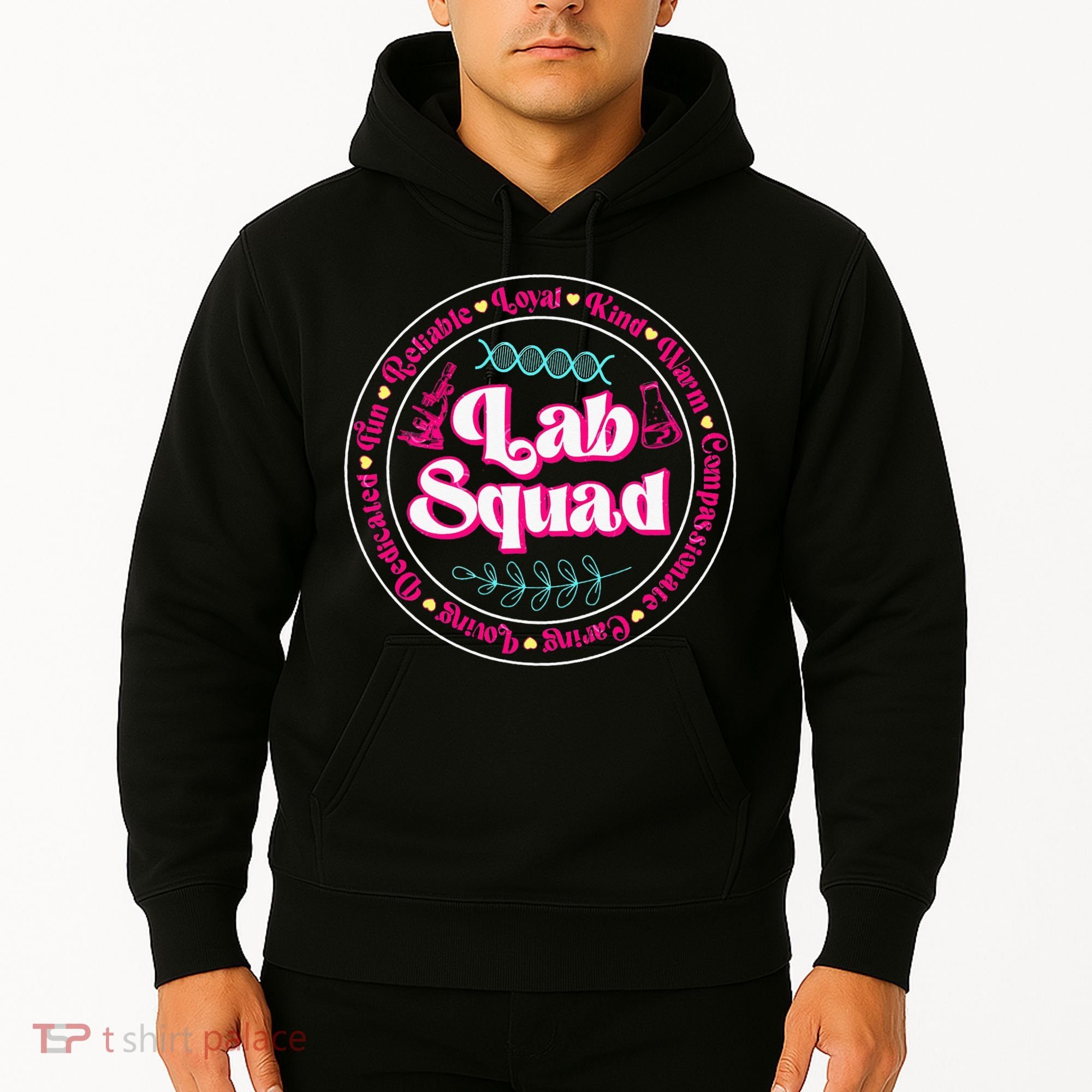 Pink Lab Squad Lab Scientist Microbiologist Hoodie