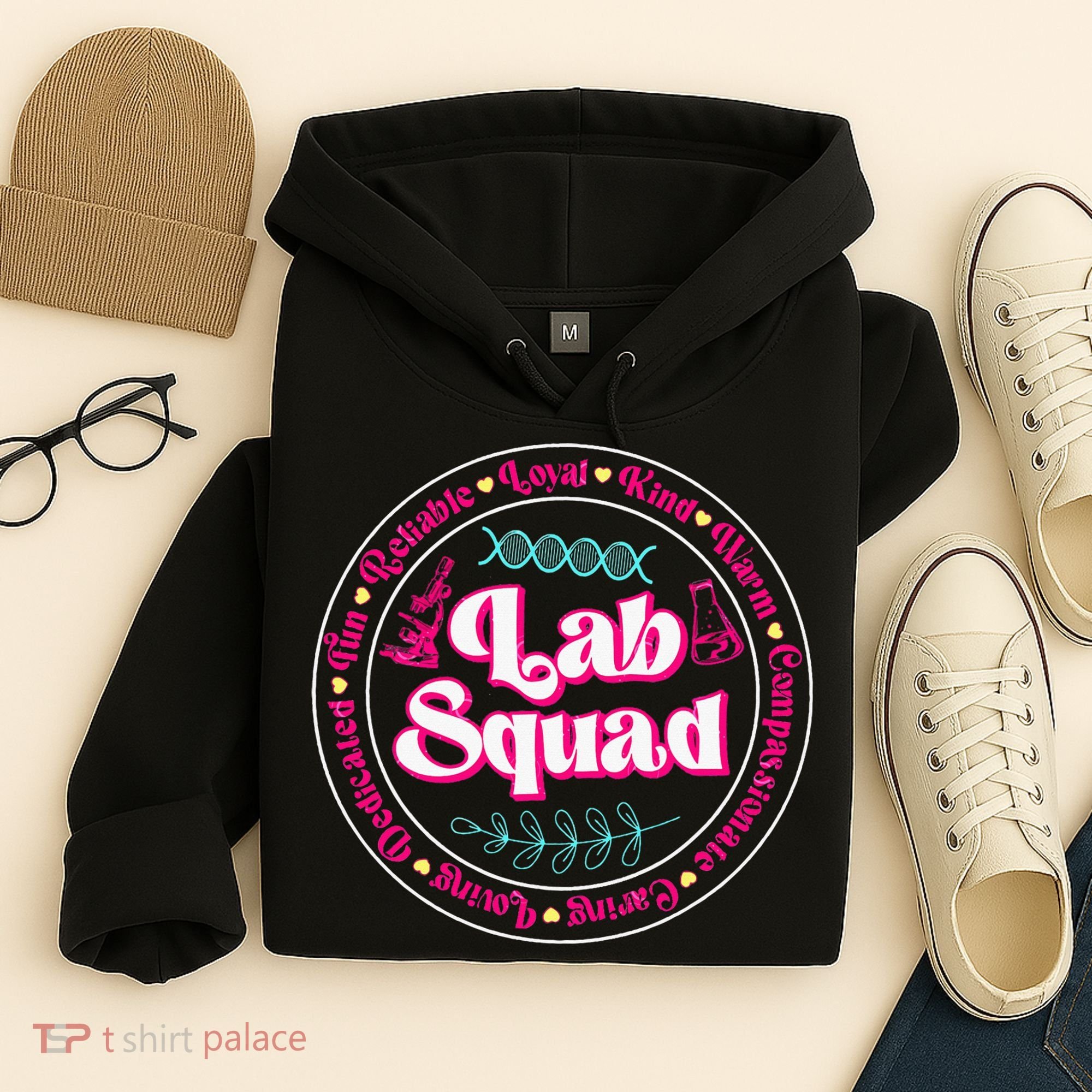 Pink Lab Squad Lab Scientist Microbiologist Hoodie
