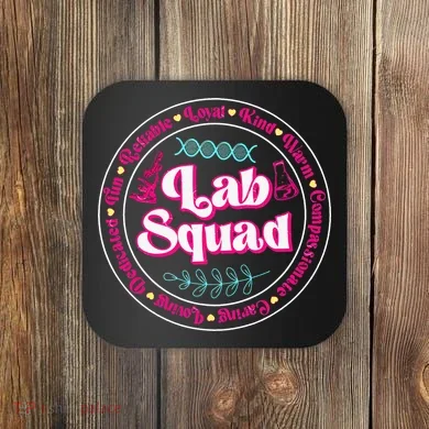 Pink Lab Squad Lab Scientist Microbiologist Coaster