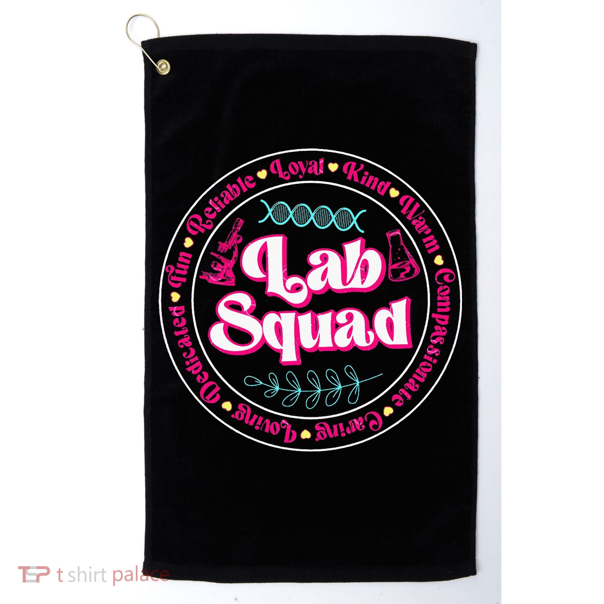 Pink Lab Squad Lab Scientist Microbiologist Golf Towel
