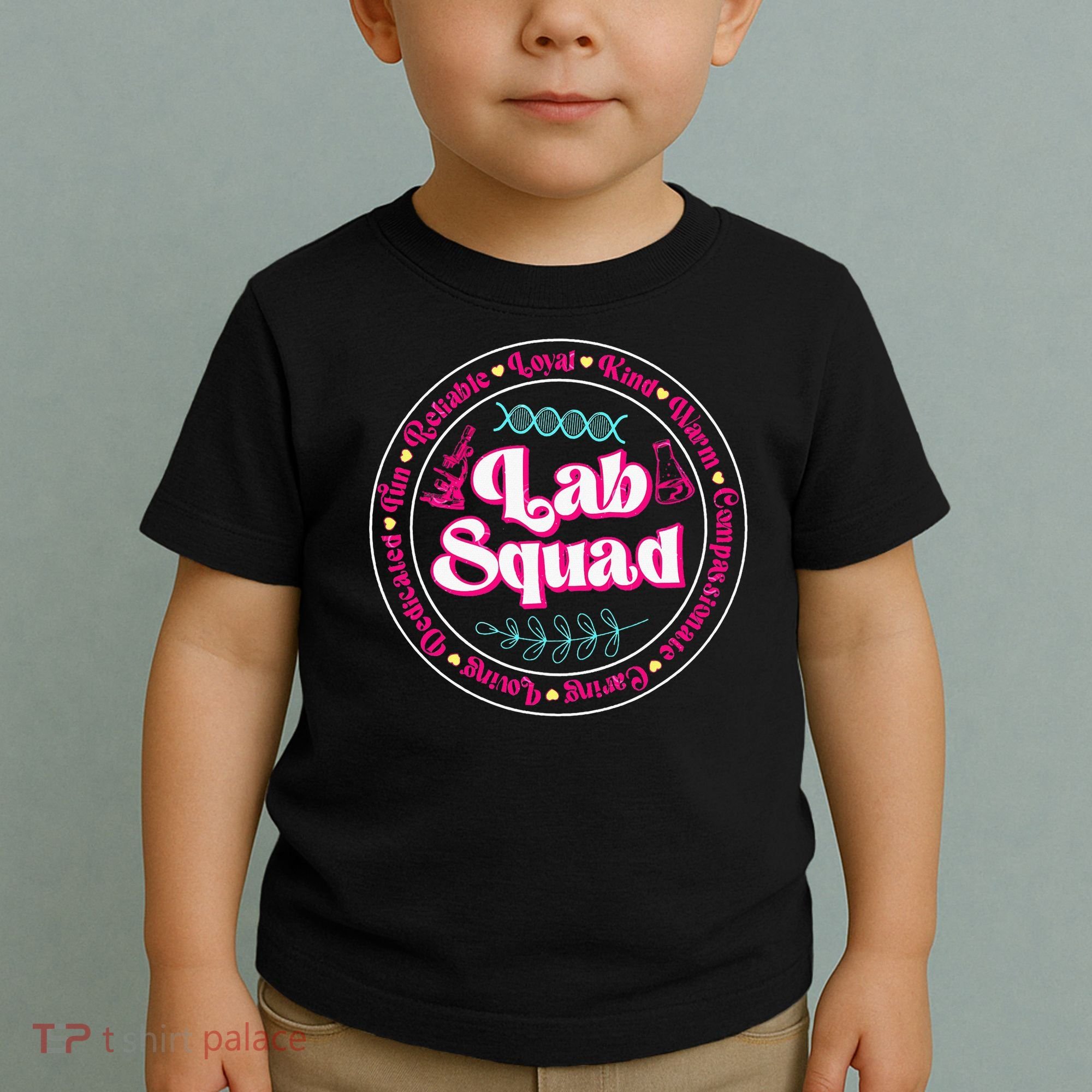 Pink Lab Squad Lab Scientist Microbiologist Toddler T-Shirt