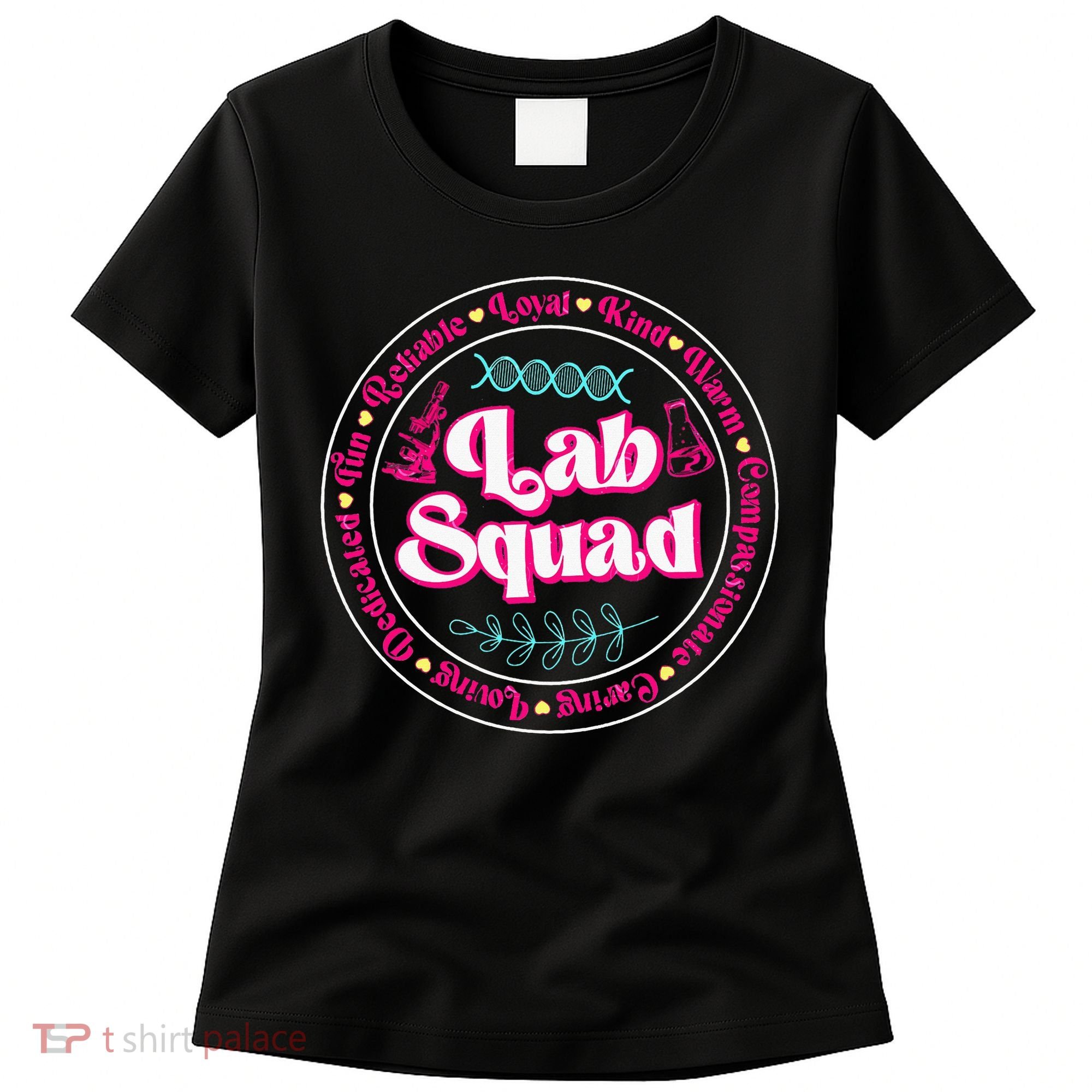Pink Lab Squad Lab Scientist Microbiologist Women's T-Shirt