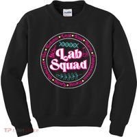 Pink Lab Squad Lab Scientist Microbiologist Kids Sweatshirt thumb 0