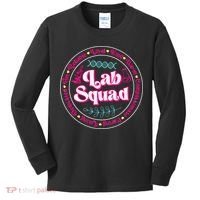 Pink Lab Squad Lab Scientist Microbiologist Kids Long Sleeve Shirt thumb 0