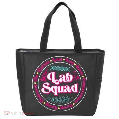 Pink Lab Squad Lab Scientist Microbiologist Tote Bag
