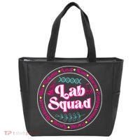 Pink Lab Squad Lab Scientist Microbiologist Tote Bag thumb 0