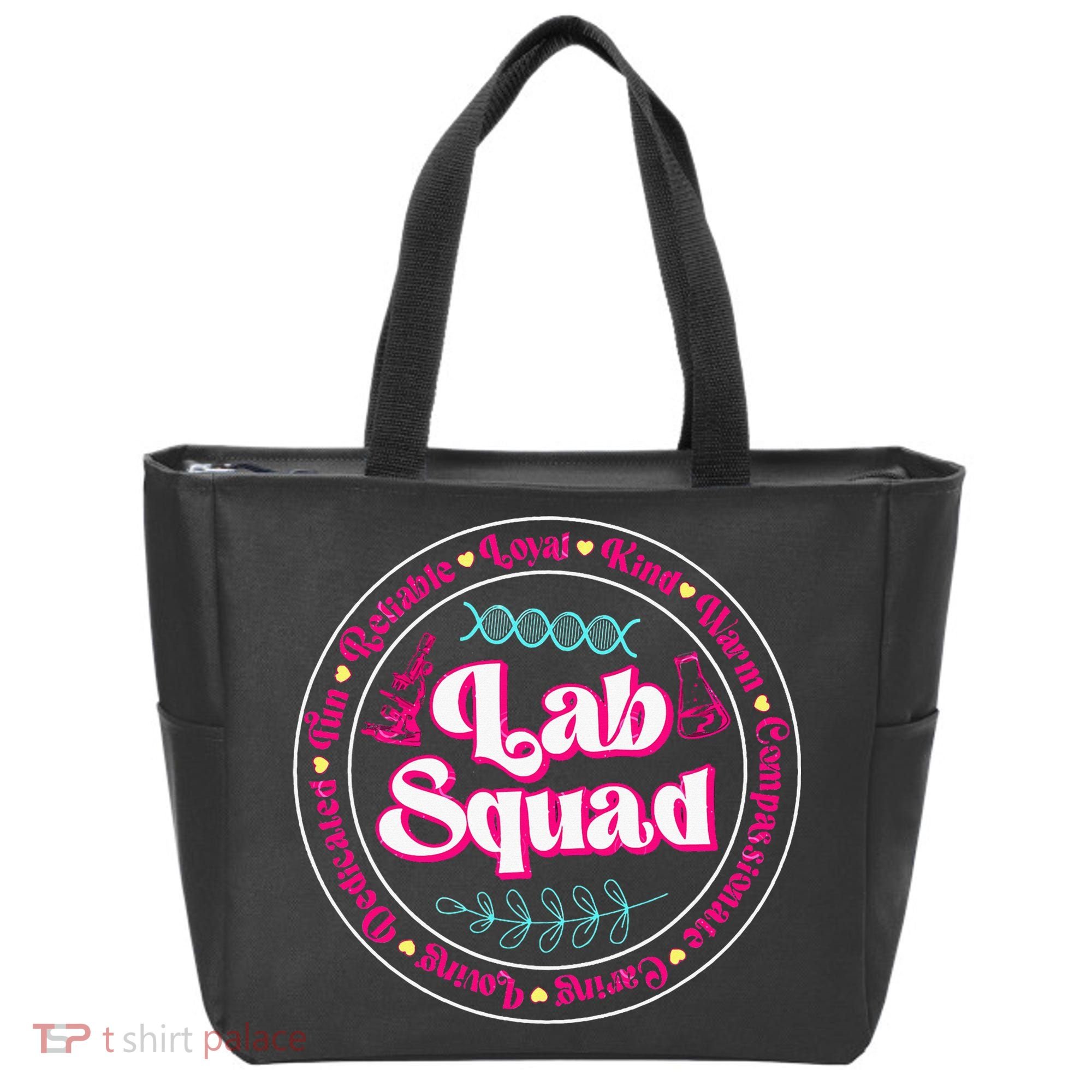 Pink Lab Squad Lab Scientist Microbiologist Tote Bag