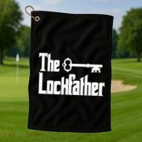 Professional Locksmith The Lockfather Golf Towel thumb 1