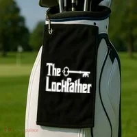 Professional Locksmith The Lockfather Golf Towel thumb 2