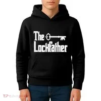 Professional Locksmith The Lockfather Kids Hoodie thumb 4
