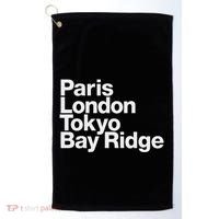 Paris London Tokyo Bay Ridge Golf Towel thumb 0