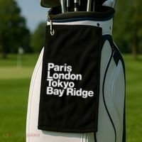 Paris London Tokyo Bay Ridge Golf Towel thumb 2