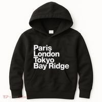 Paris London Tokyo Bay Ridge Kids Hoodie thumb 0