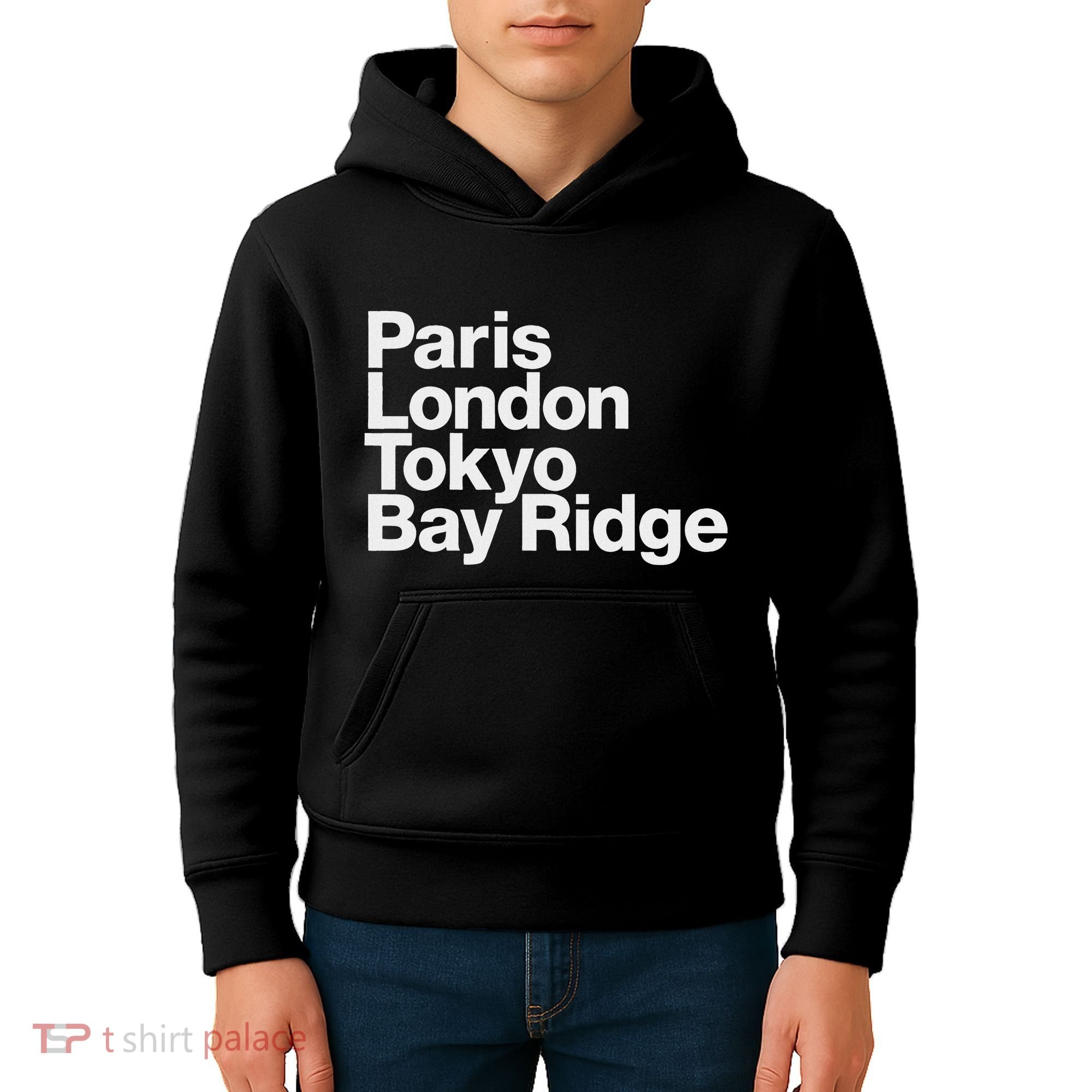 Paris London Tokyo Bay Ridge Kids Hoodie