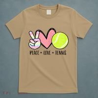 Peace Love Tennis Cute For Teen Little Girl T-Shirt thumb 5