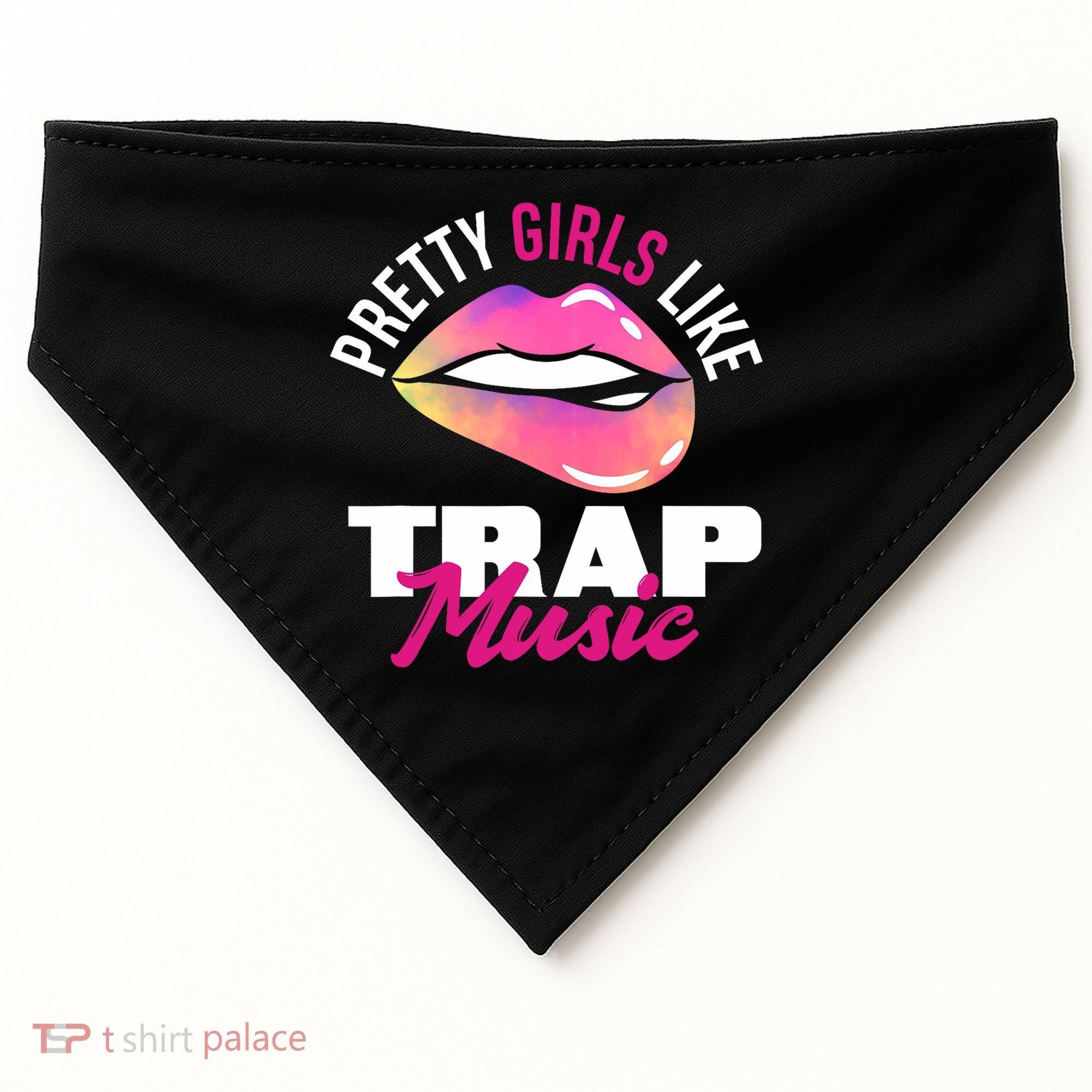 Pretty Like Trap Music Funny Hiphop USA-Made Doggie Bandana