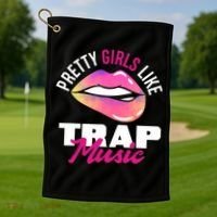 Pretty Like Trap Music Funny Hiphop Golf Towel thumb 1