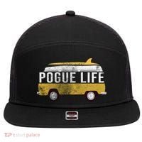 Pogue Life The Bronco 7 Panel Mesh Trucker Snapback Hat thumb 0