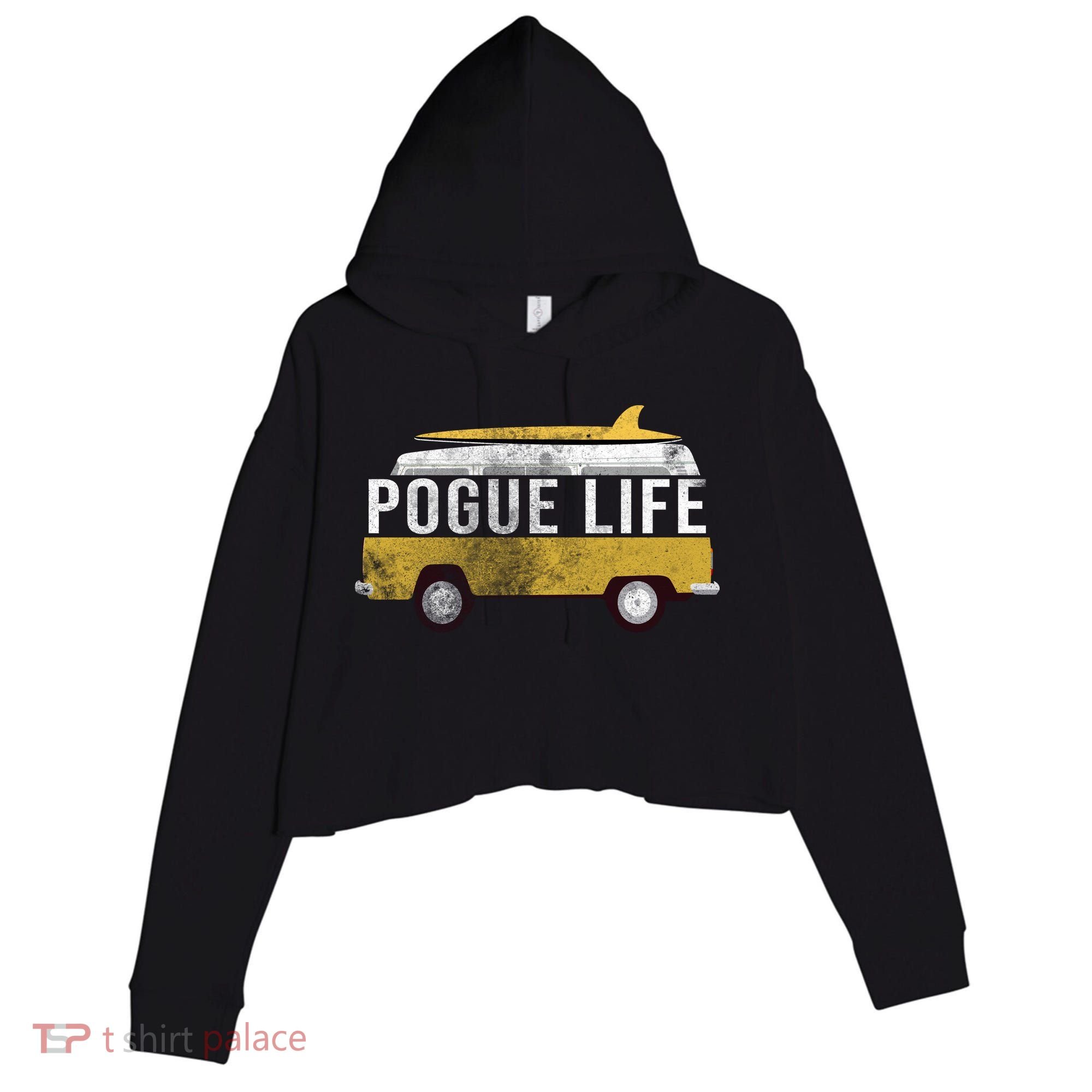 Pogue Life The Bronco Crop Fleece Hoodie