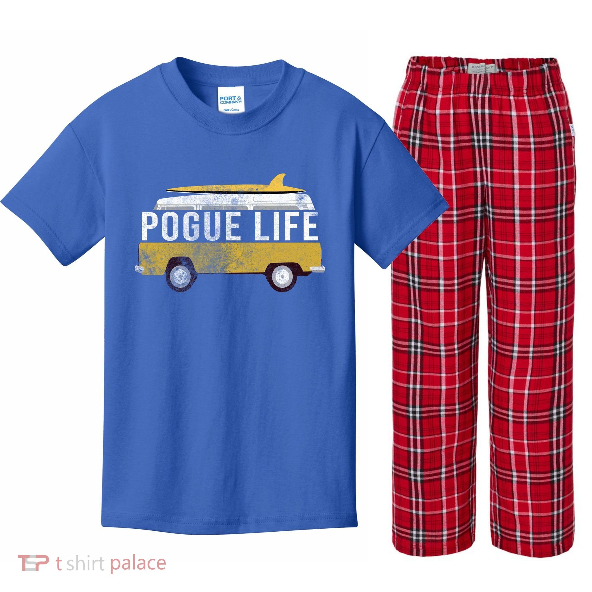 Pogue Life The Bronco Kids Plaid Pajama Set