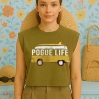 Pogue Life The Bronco Garment-Dyed Women's Muscle Tee thumb 4