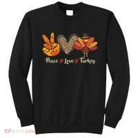 Peace Love Turkey Little Pilgrim Thanksgiving Sweatshirt thumb 0