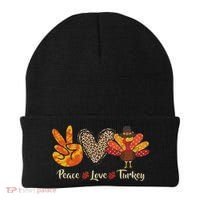 Peace Love Turkey Little Pilgrim Thanksgiving Beanie thumb 0