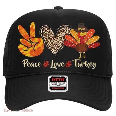 Peace Love Turkey Little Pilgrim Thanksgiving Hat