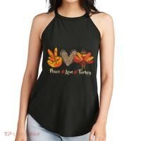 Peace Love Turkey Little Pilgrim Thanksgiving Women's Perfect Tri Rocker Tank thumb 2