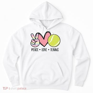 Peace Love Tennis Cute Design Hoodie