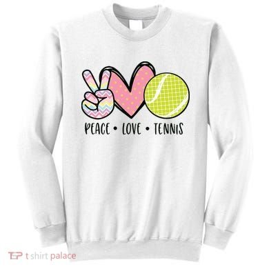Peace Love Tennis Cute Design Sweatshirt